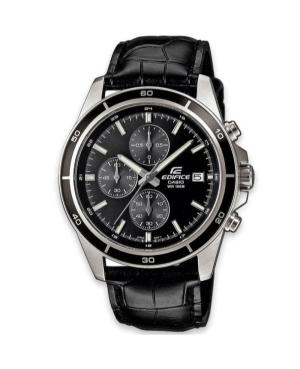 Vyriškas Klasikinis Japoniškas Kvarcinis Rodyklinis Watch Chronograph CASIO EFR-526L-1AVUEF Juodas Dial 43mm