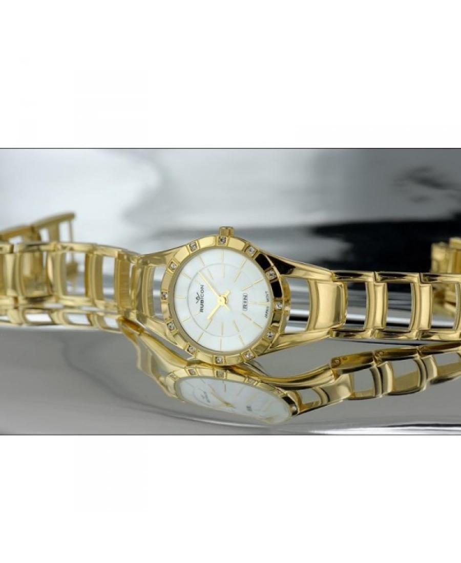 Women Fashion Quartz Watch RUBICON RNBC70GIWX03BX Weiß Dial 27mm