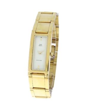 Women Fashion Japan Quartz Analog Watch Q&Q K913J010 Gold color Dial 18mm