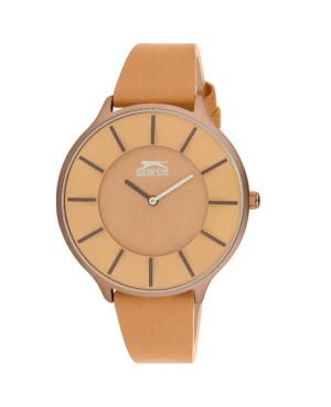 Женские Fashion Кварцевые Аналоговый Часы SLAZENGER SL.9.1073.3.01 Коричневый Циферблат 42mm