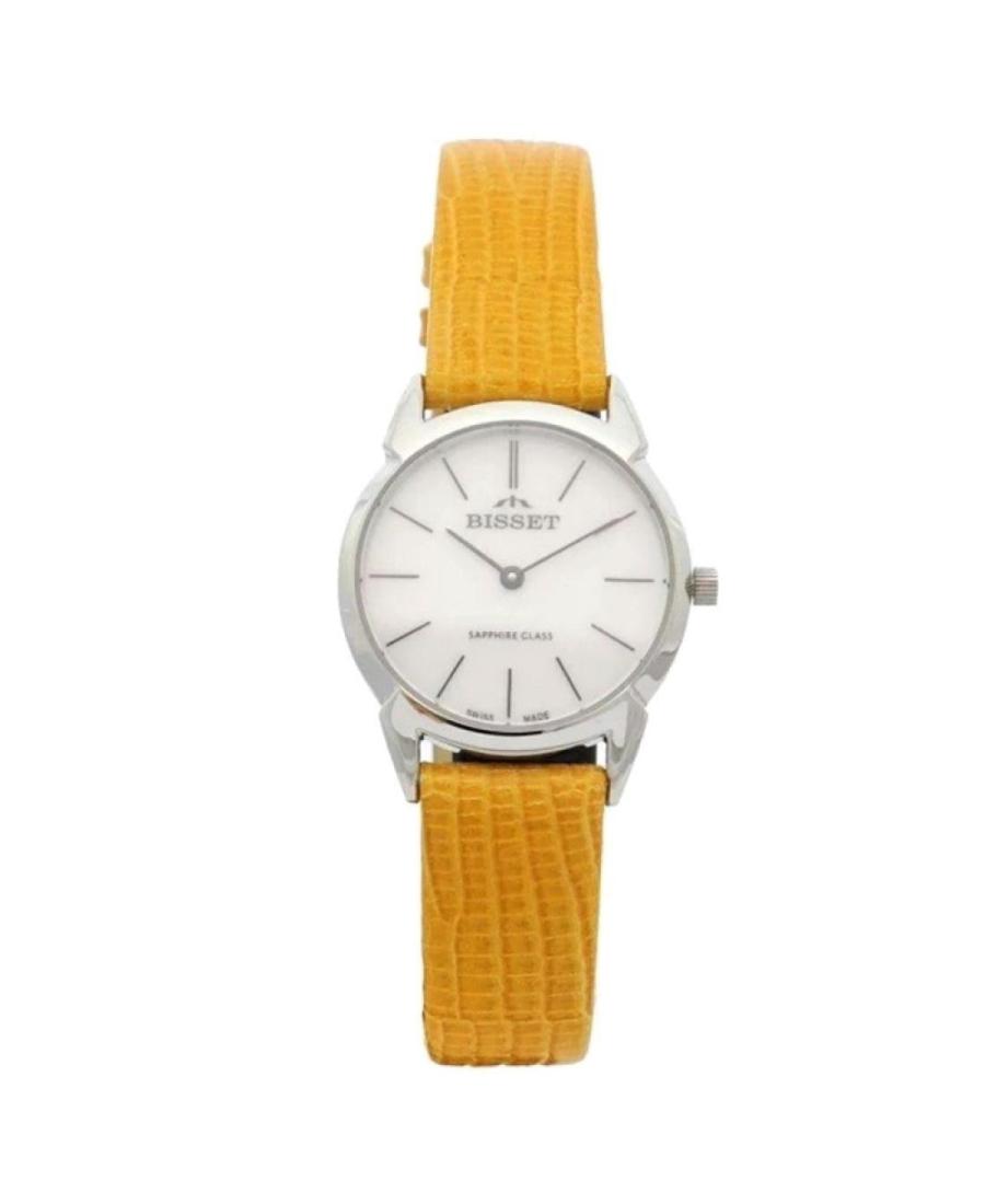 Moteriškas Klasikinis Swiss Kvarcinis Rodyklinis Watch BISSET BSAD61SIWX03BX Balta Dial 27.2mm