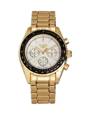 Women Klassisch Quartz Analog Watch Chronograph ELYSEE ELS-28473 Silver Dial