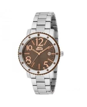 Women Klassisch Quartz Analog Watch SLAZENGER SL.9.1189.3.04 Braun Dial 38mm