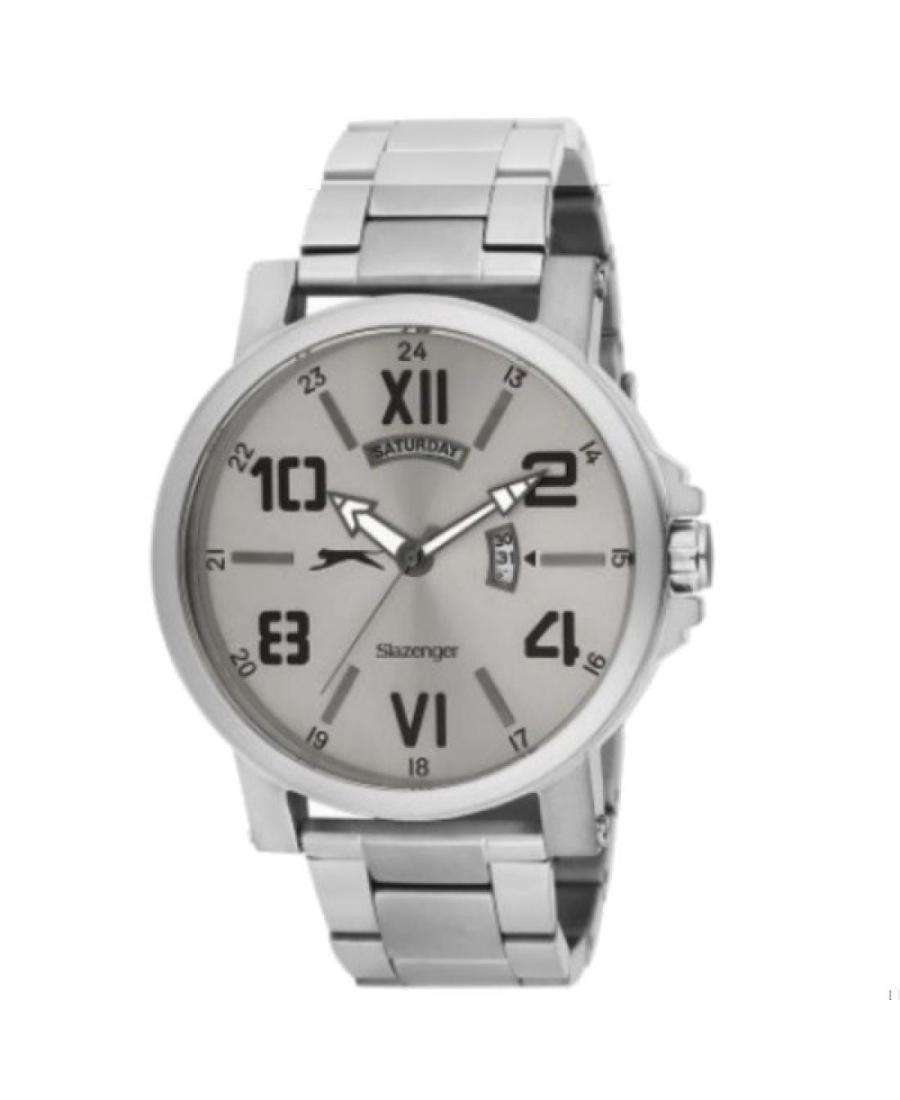 Men Fashion Quartz Analog Watch SLAZENGER SL.9.1186.1.04 Braun Dial 50mm