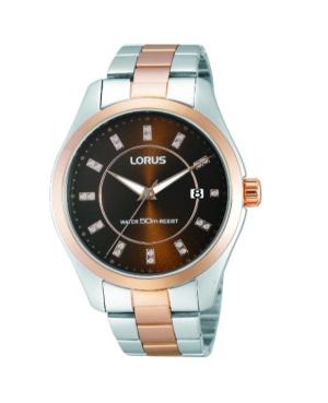 Women Fashion Klassisch Japan Quartz Analog Watch LORUS RH950EX-9 Braun Dial 38mm