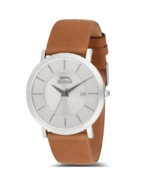 Men Klassisch Quartz Analog Watch SLAZENGER SL.9.872.1.Y3 Braun Dial 42mm