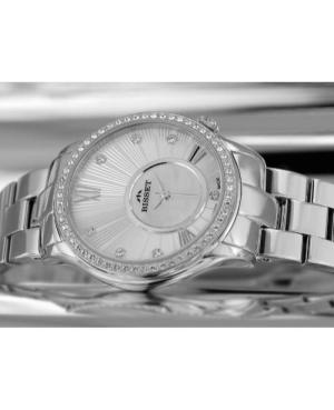 Women Fashion Swiss Quartz Analog Watch BISSET BSBE03SWSM05BX White Dial