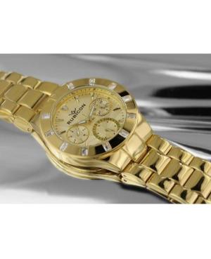 Women Fashion Quartz Analog Watch RUBICON RNBD09GIGX03BX Gold color Dial 35mm