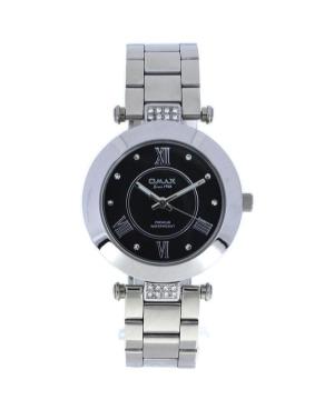 Women Classic Quartz Analog Watch OMAX FB08P26I Black Dial 34mm