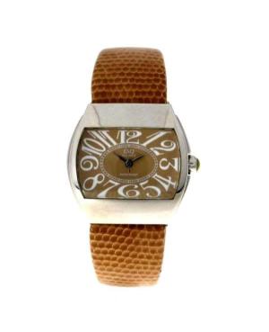 Women Fashion Japan Quartz Analog Watch Q&Q G261-215 Brown Dial 35mm