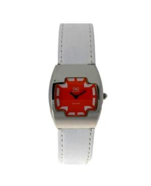 Women Japan Quartz Analog Watch Q&Q VK83-332 Orange Dial 29mm