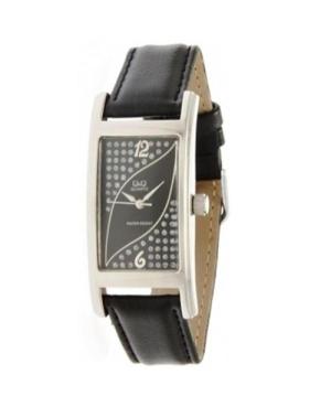 Moteriškas Klasikinis Japoniškas Kvarcinis Rodyklinis Watch Q&Q GP05-302Y Juodas Dial 24mm