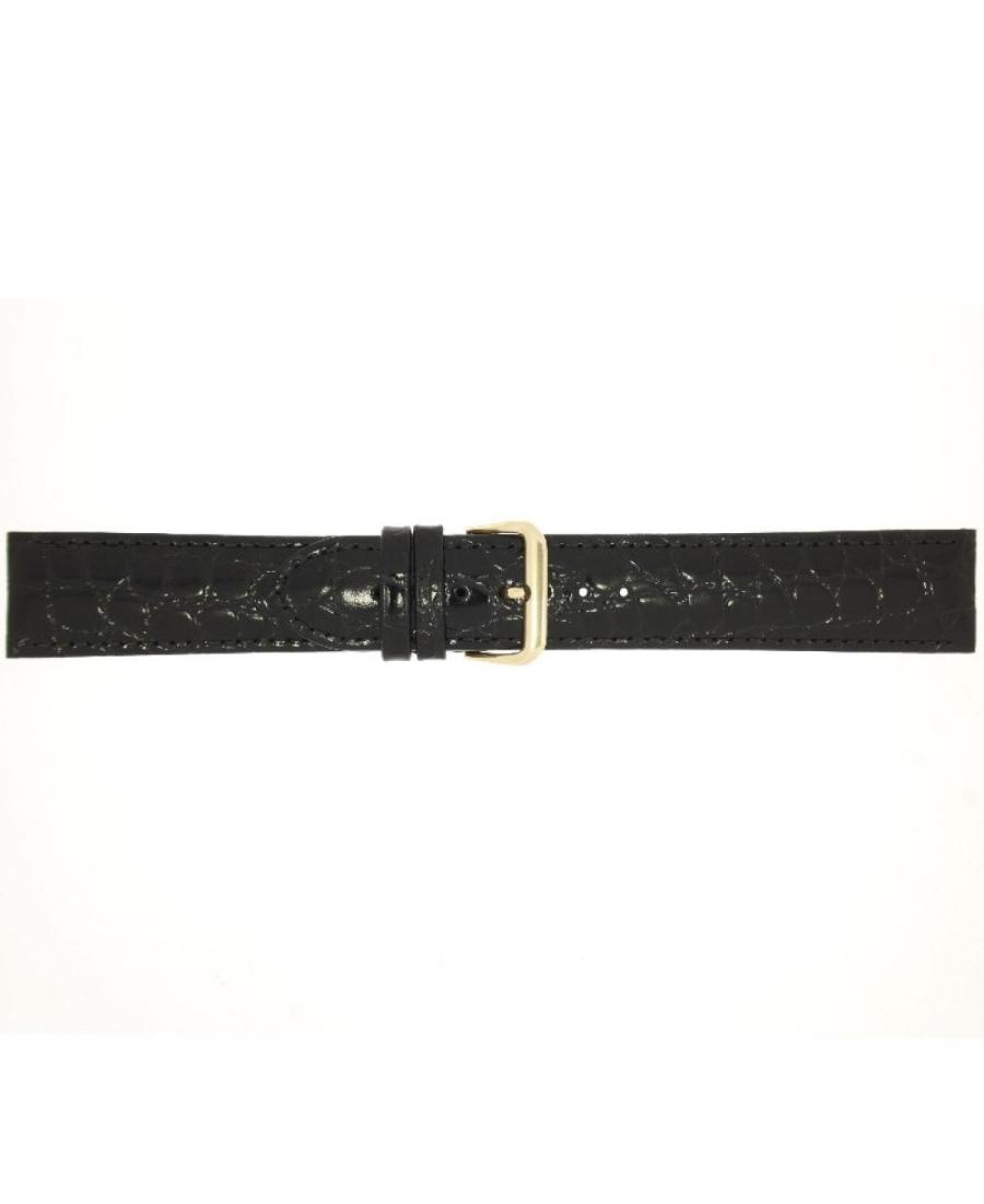 Watch Strap CONDOR Croco Grain 119L.01.18.Y Black 18 mm