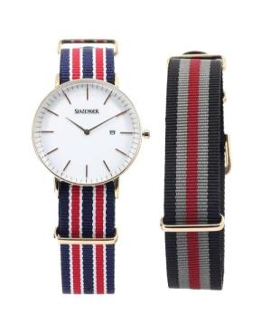 Men Classic Quartz Analog Watch SLAZENGER SL.9.1980.1.21 White Dial 40mm