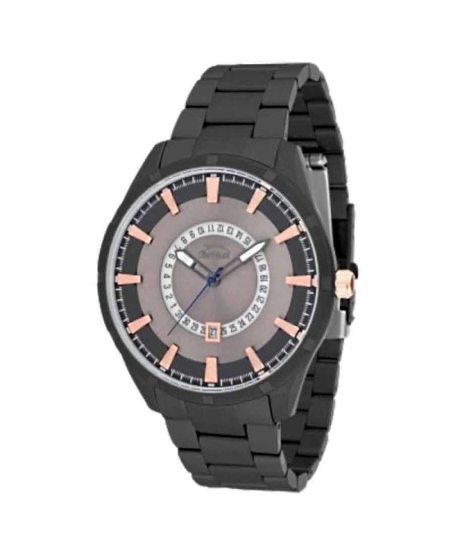 Men Klassisch Quartz Analog Watch SLAZENGER SL.9.1265.1.02 Braun Dial 45mm