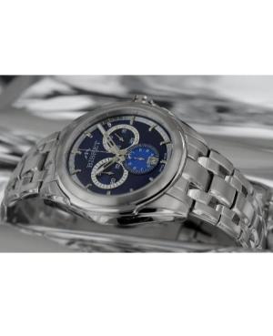 Men Klasické Fashion Swiss Quartz Analog Watch BISSET BSDD99SIDX10AX Modrá Dial 47mm