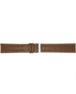 Watch Strap CONDOR Croco Grain Extra Long 614L.02.22.W Brown Ruda 22 mm