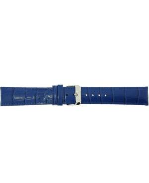 Watch Strap CONDOR Croco Grain 285R.05.24.W Blue 24 mm