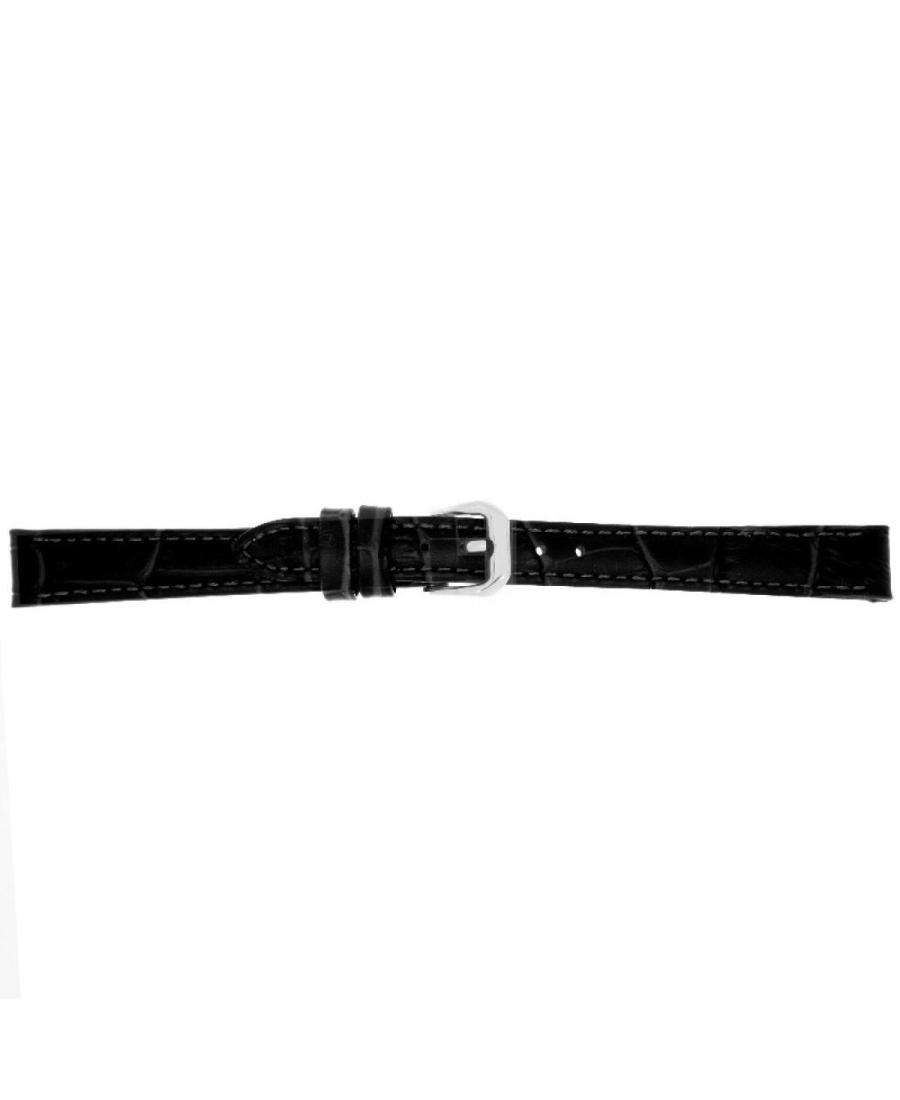 Watch Strap CONDOR Aligator Grain Extra Long 305L.01.12.W Black Schwarz 12 mm