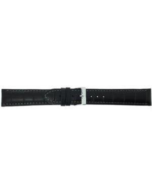 Ремешок для часов CONDOR Croco Grain Extra Long 614L.01.24.W Кожа Чёрный 24 мм