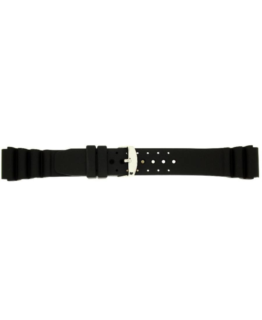 Watch Strap CONDOR SL.100.01.18.W Black Silicone Schwarz 18 mm
