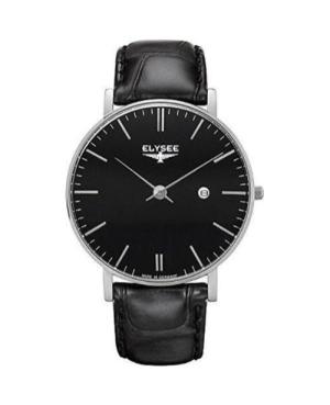 Men Classic Quartz Analog Watch ELYSEE ELS-98001 Black Dial 40mm