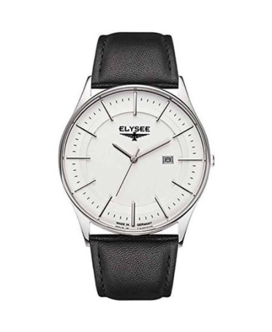 Men Klasické Quartz Analog Watch ELYSEE ELS-83015L Silver Dial 41mm
