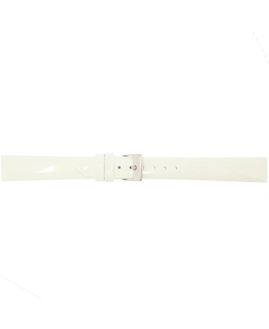 Watch Strap CONDOR Patent Leather 669R.09.14.W White Bílá 14 mm