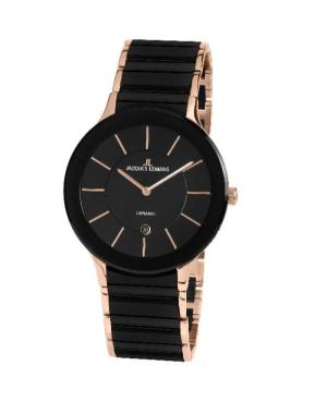 Men Classic Quartz Analog Watch JACQUES LEMANS 1-1855C Black Dial