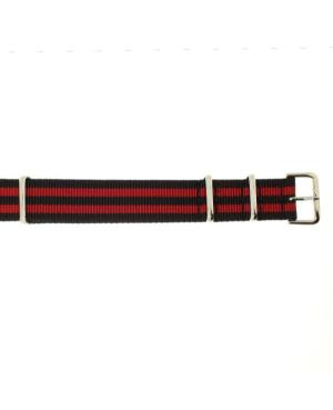 Watch Strap Woven miltary strap 111G.B/RSTP.20 Red Černá Textile Červená 20 mm image 1