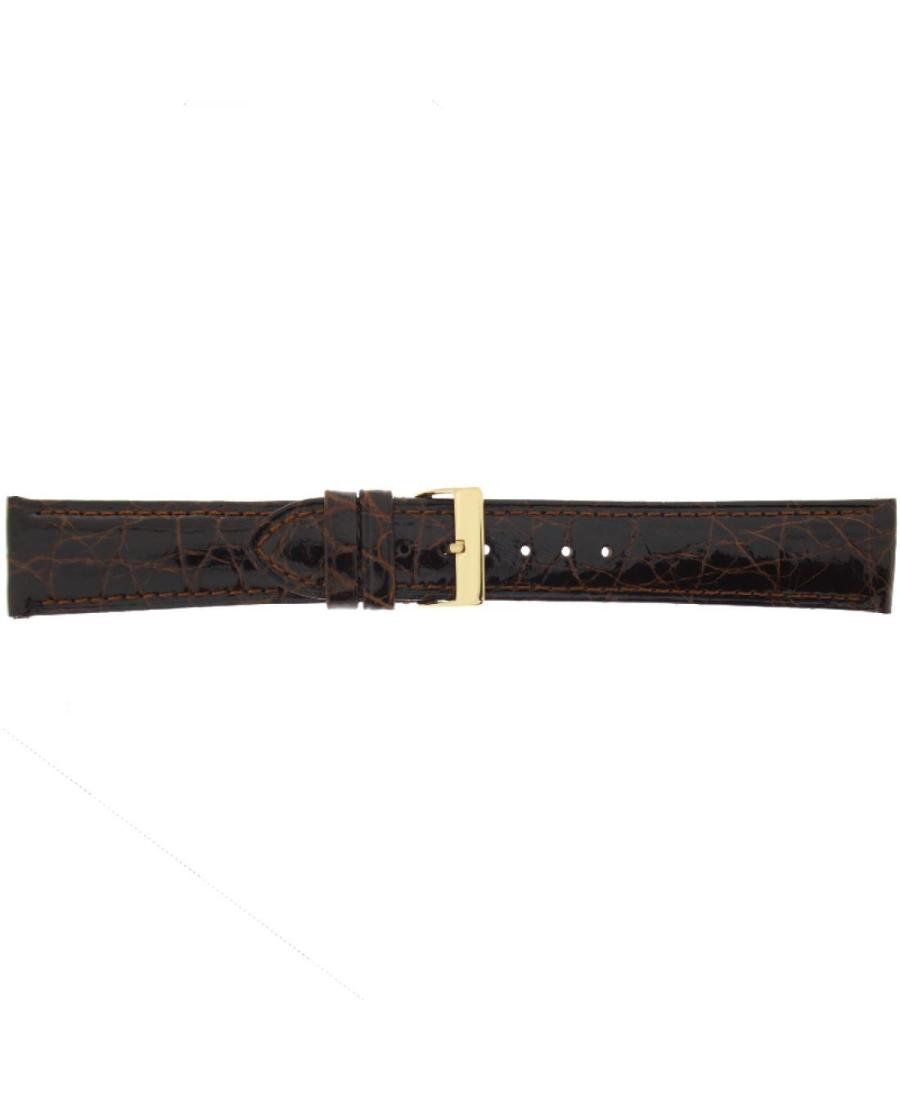 Watch Strap CONDOR Genuine Crocodile 621R.02.20.Y Genuine Crocodile Leather Brown 20 mm
