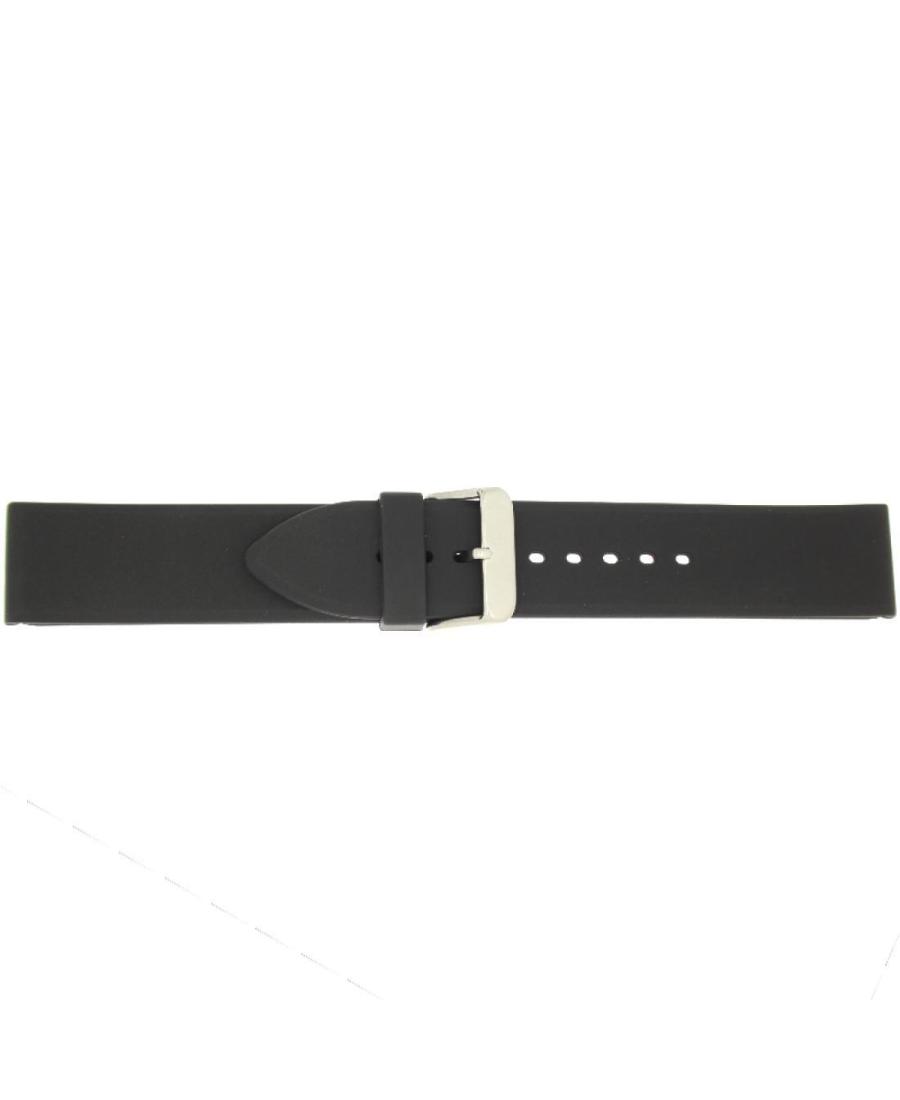 Watch Strap CONDOR PU.107.01.22.W Black Černá 22 mm
