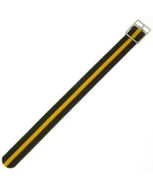 Nylon Watch Strap KPR1.11-18.18.W.18.W Textile Green Geltona Tekstilė Žalia 18 mm image 1