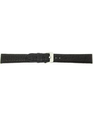 Watch Strap CONDOR Padded Camel Grain Extra Extra Long 664X.01.24.W Black Juoda 24 mm
