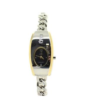 Women Fashion Japan Quartz Analog Watch Q&Q GA81-402 Schwarz Dial 20mm