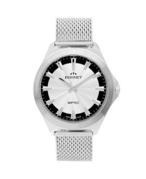 Men Classic Swiss Quartz Analog Watch BISSET BSDE49SISB03BX Silver Dial 42mm image 1