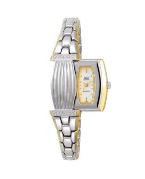 Women Fashion Japan Quartz Analog Watch Q&Q GF11-401 White Dial 20mm