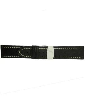 Watch Strap CONDOR 630R.01.24.W Black Černá 24 mm