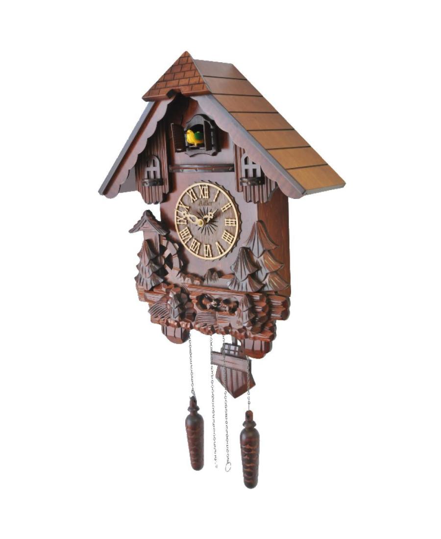 ADLER 24017W ОРЕХ. Кукушка. Настенные кварцевые часы Wood Орех Дерево Волоський горіх
