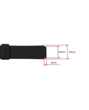 Watch Strap CASIO 71604416 Black 19 mm Černá 16 mm image 1