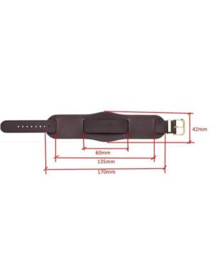 Watch Strap CONDOR 273R.02.18.Y Leather Brown Braun 18 mm