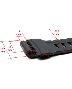 Watch Strap CASIO 00041605 Black 27 mm Schwarz 18 mm image 3