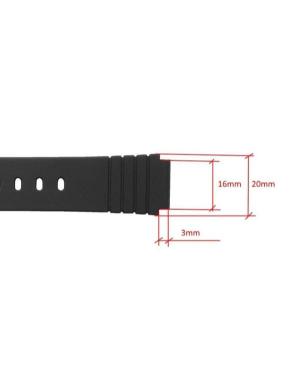 Watch Strap CASIO 10224223 20 mm Black 16 mm image 2