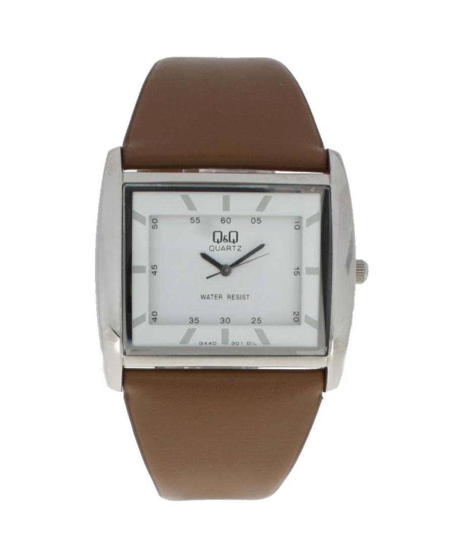 Men Japan Quartz Analog Watch Q&Q Q440J301Y White Dial 42mm