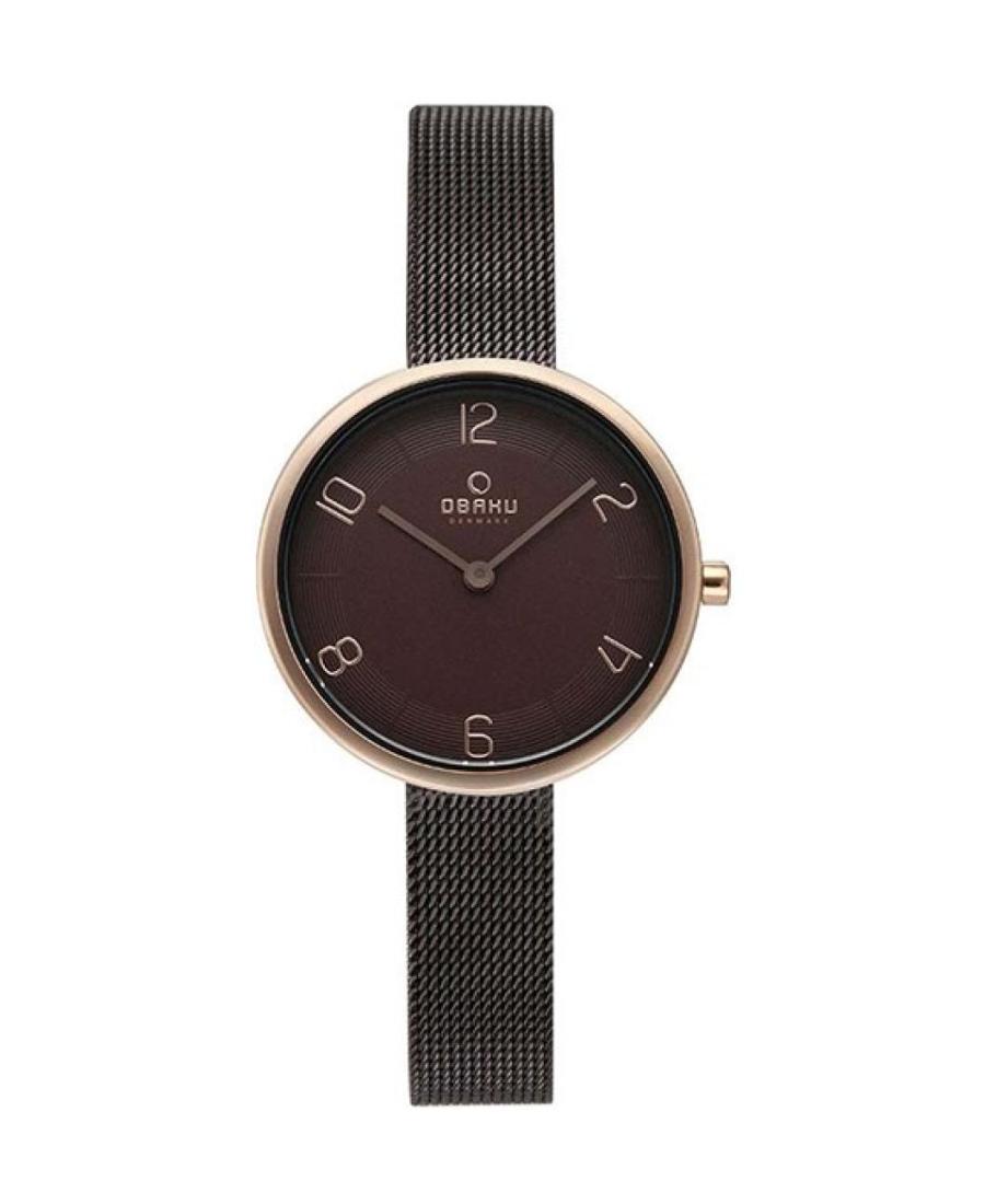 Женские Классические Кварцевые Аналоговый Часы OBAKU V195LXVNMN Коричневый Циферблат 30mm