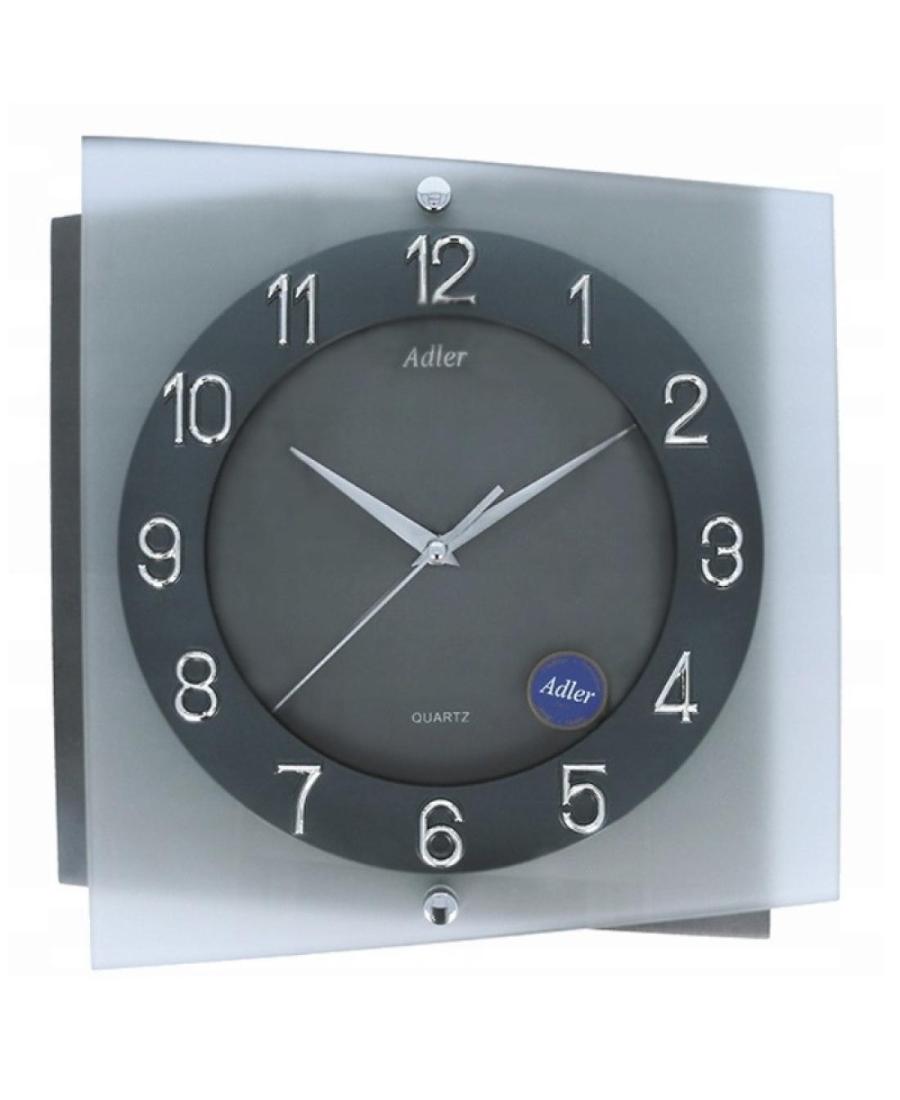 ADLER 21115ANT Quartz Wall Clock Glass Wood Gray