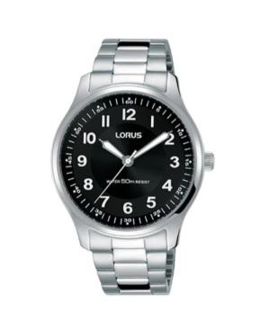 Men Klasické Japan Quartz Analog Watch LORUS RG215MX-9 Černá Dial 36mm