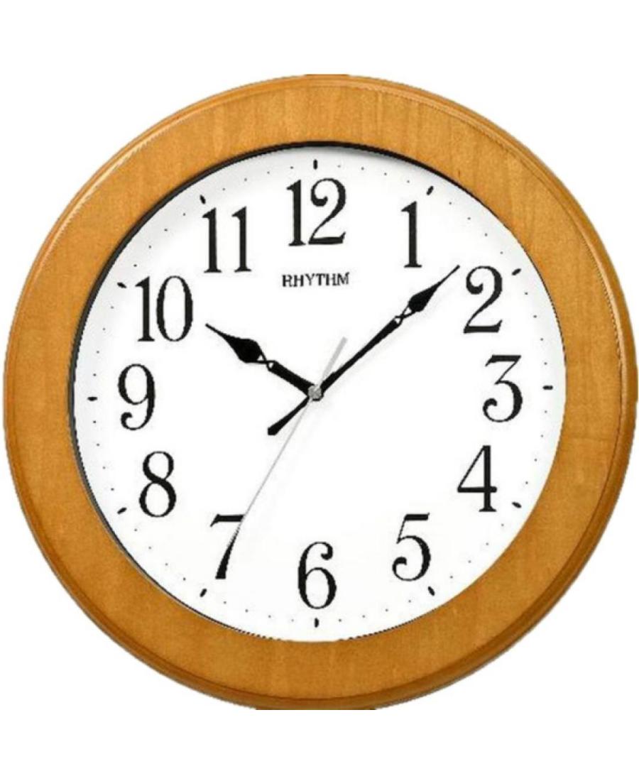 RHYTHM CMG129NR07 Quartz Wall Clock Brown Wood Hnědá