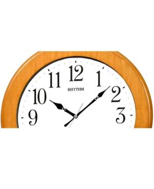RHYTHM CMG129NR07 Quartz Wall Clock Brown Wood Hnědá image 1