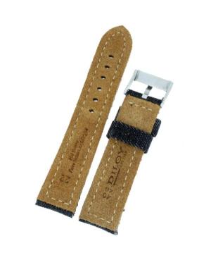 Watch Strap Diloy 389.01.22 Textile Black Tekstilė Juoda 22 mm image 2